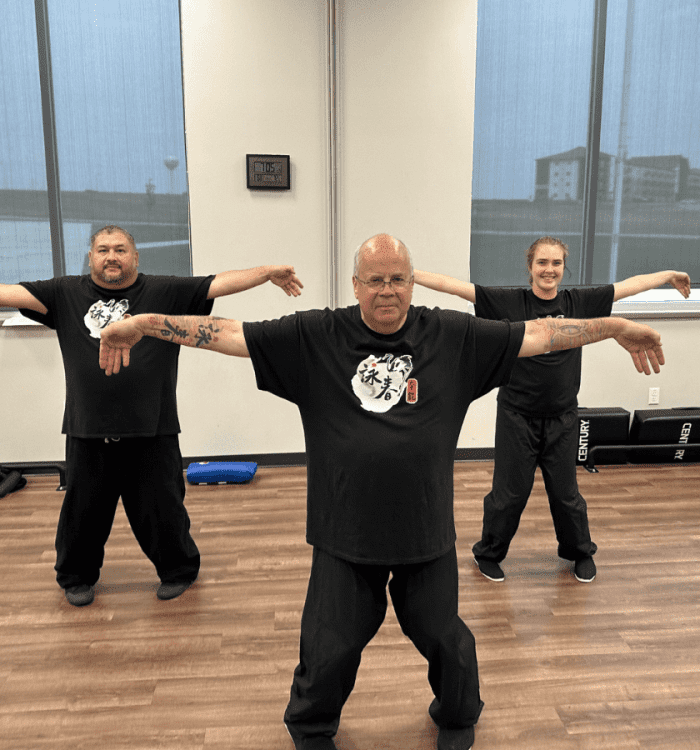 Sifu Pete training students in Ving Tsun Kung Fu
